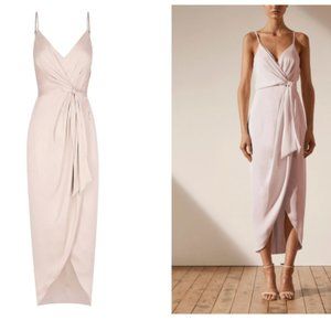 Shona Joy - 	 LUXE TIE FRONT COCKTAIL DRESS - PORCELAIN